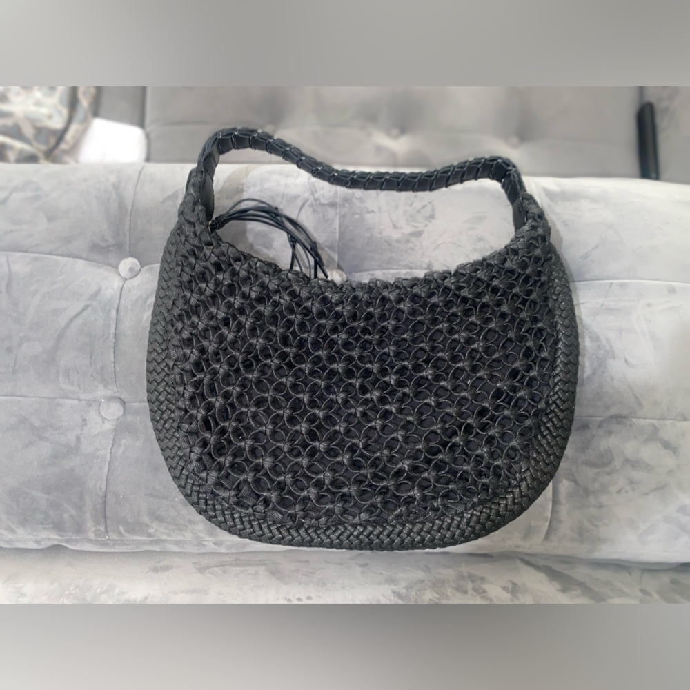 Talbots Black Crochet Purse